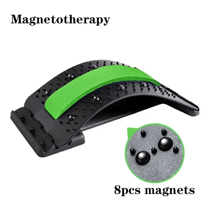 Magnetotherapy Multi-Level Adjustable Back Massager Stretcher Waist Neck Fitness Lumbar Cervical Spine Support Pain Relief