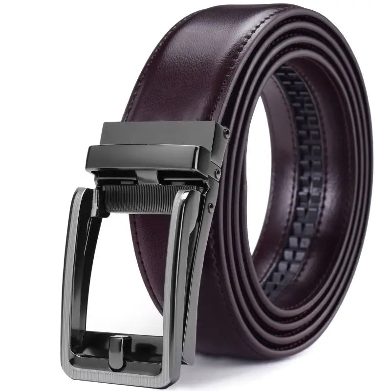 Ratchet Belt - Men’s Dress Automatic Buckle Belt 1 3/8" Comfort Click - Perfect Companion to Men's Oxfords