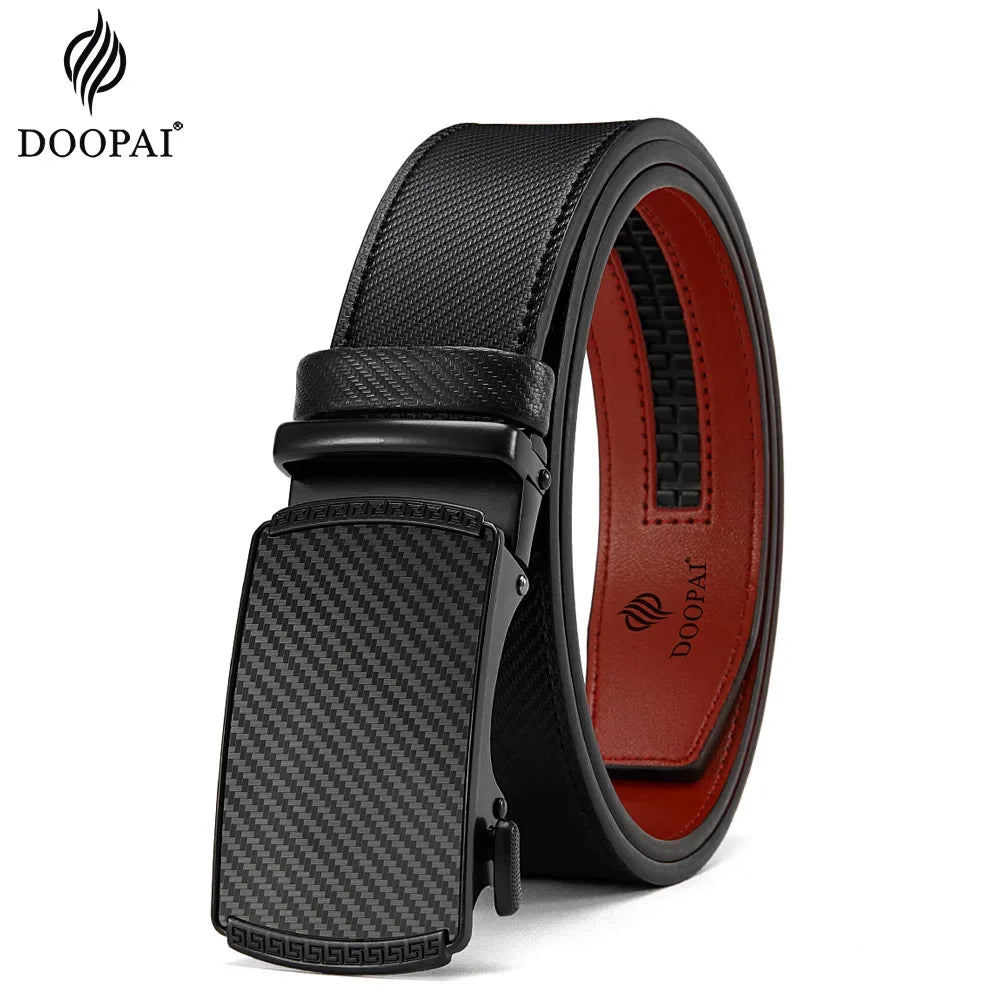 Men Belts Leather Waist Strap Male Automatic Buckle Waistband Mens High Quality Girdle Belts for Women Men Gifts 105 115  125cm