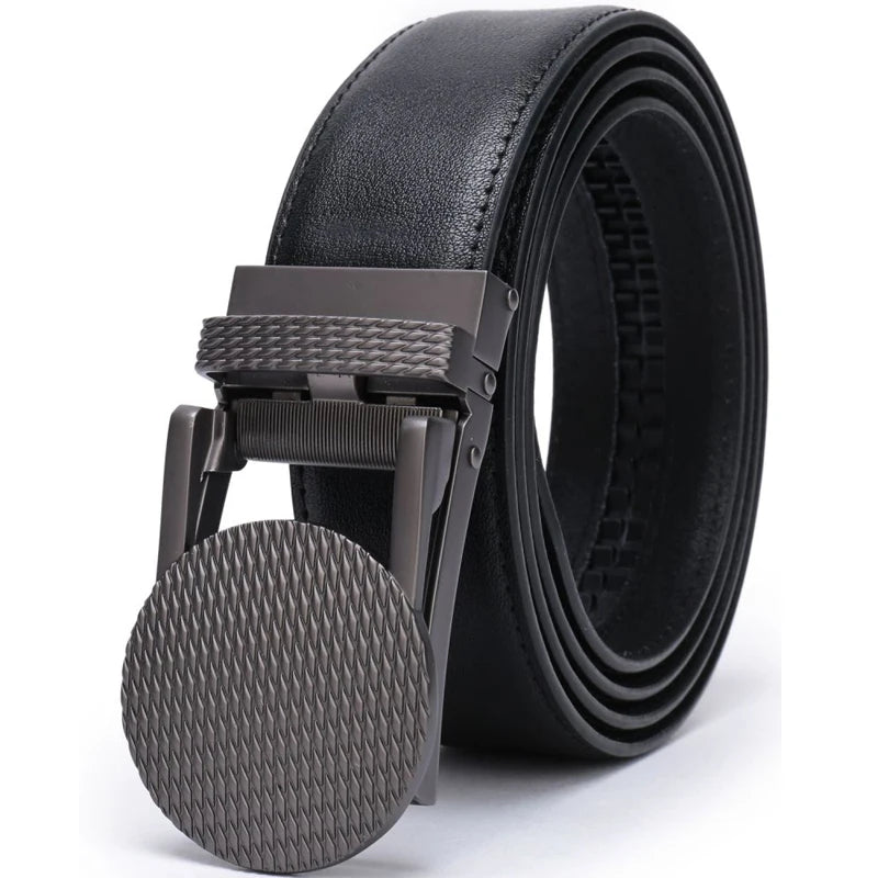 Ratchet Belt - Men’s Dress Automatic Buckle Belt 1 3/8" Comfort Click - Perfect Companion to Men's Oxfords