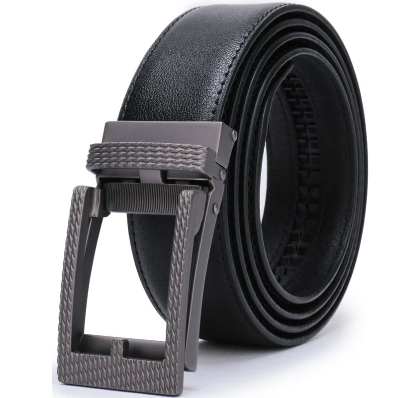 Ratchet Belt - Men’s Dress Automatic Buckle Belt 1 3/8" Comfort Click - Perfect Companion to Men's Oxfords