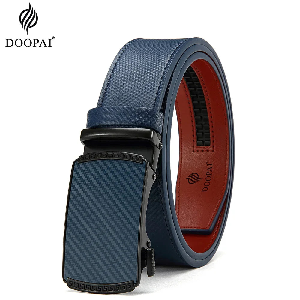 Men Belts Leather Waist Strap Male Automatic Buckle Waistband Mens High Quality Girdle Belts for Women Men Gifts 105 115  125cm