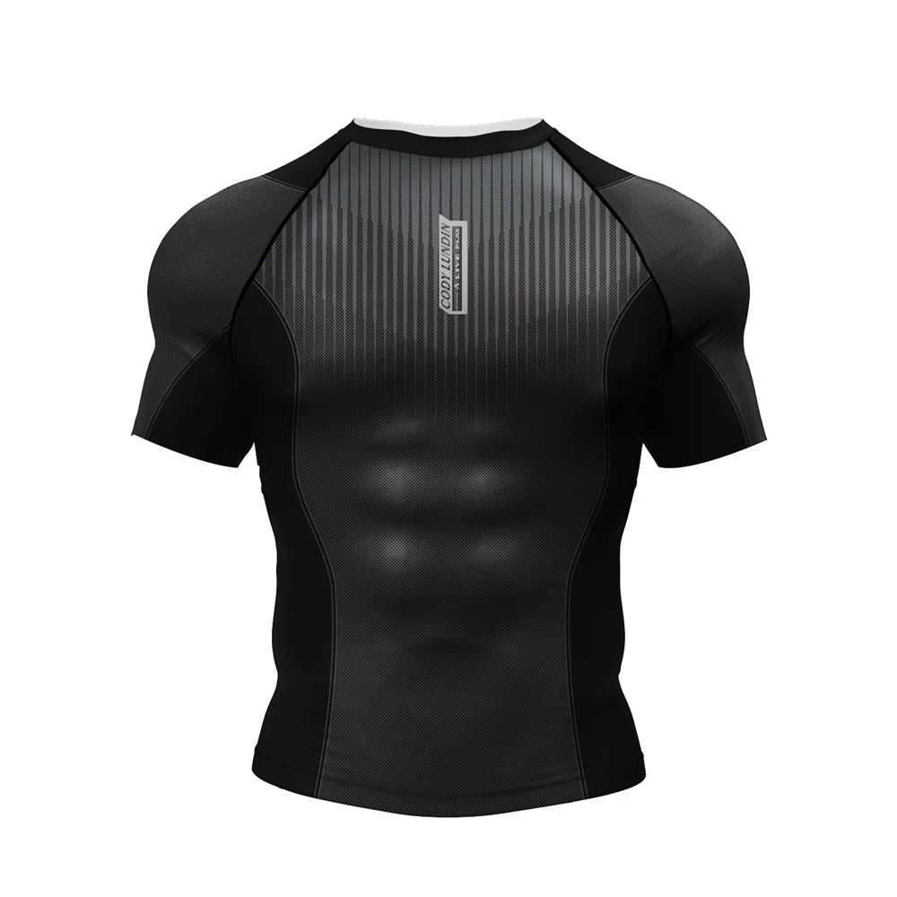 New Compression MMA Rashguard T-shirt Men's Running Muay Thai Shorts Rash Guard Sports Gym Bjj Gi Boxing Jerseys