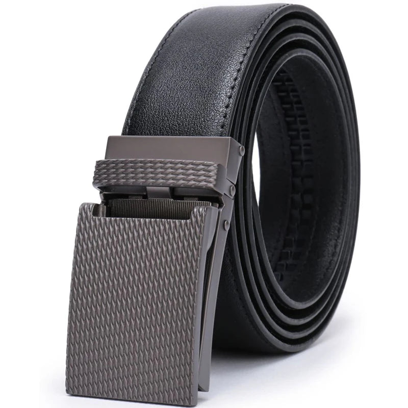 Ratchet Belt - Men’s Dress Automatic Buckle Belt 1 3/8" Comfort Click - Perfect Companion to Men's Oxfords