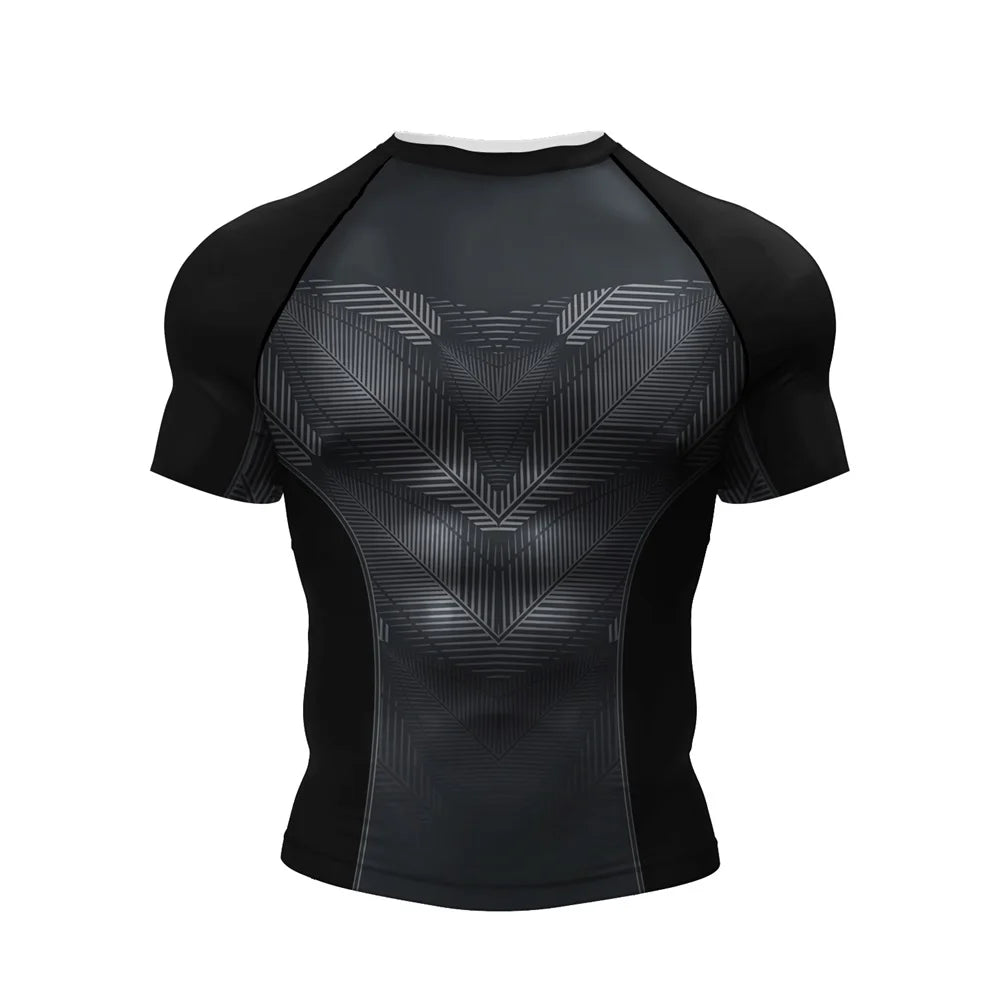 New Compression MMA Rashguard T-shirt Men's Running Muay Thai Shorts Rash Guard Sports Gym Bjj Gi Boxing Jerseys