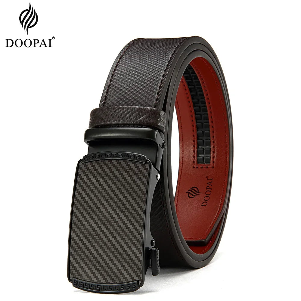 Men Belts Leather Waist Strap Male Automatic Buckle Waistband Mens High Quality Girdle Belts for Women Men Gifts 105 115  125cm