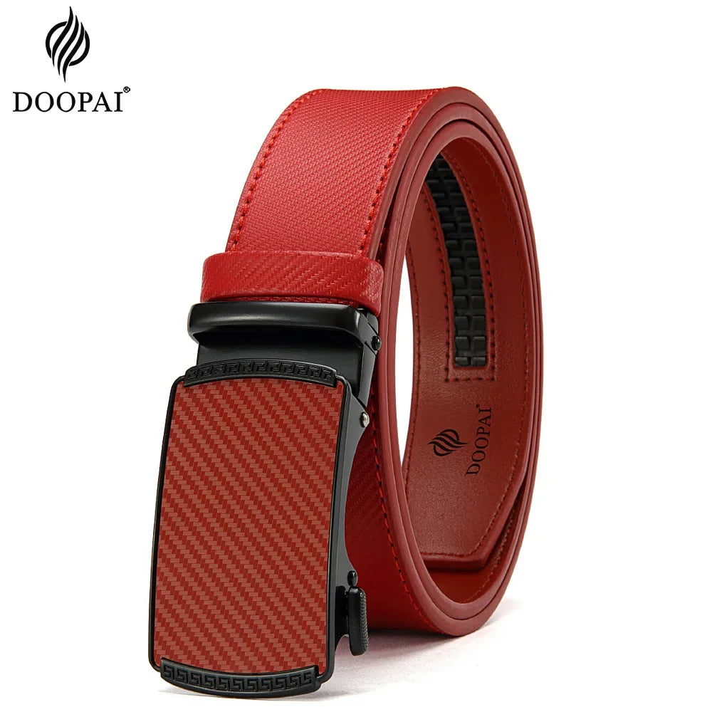 Men Belts Leather Waist Strap Male Automatic Buckle Waistband Mens High Quality Girdle Belts for Women Men Gifts 105 115  125cm