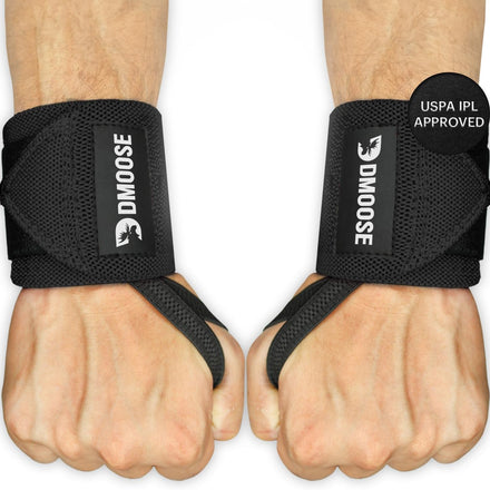 Wrist Wraps, Avoid Injury and Maximize Grip with Thumb Loop, 18" or 12" Gym Straps Pair, Wrist Straps for Weightlifting, Powerlifting, Bench Press, Bodybuilding, Deadlift Straps for Men & Women