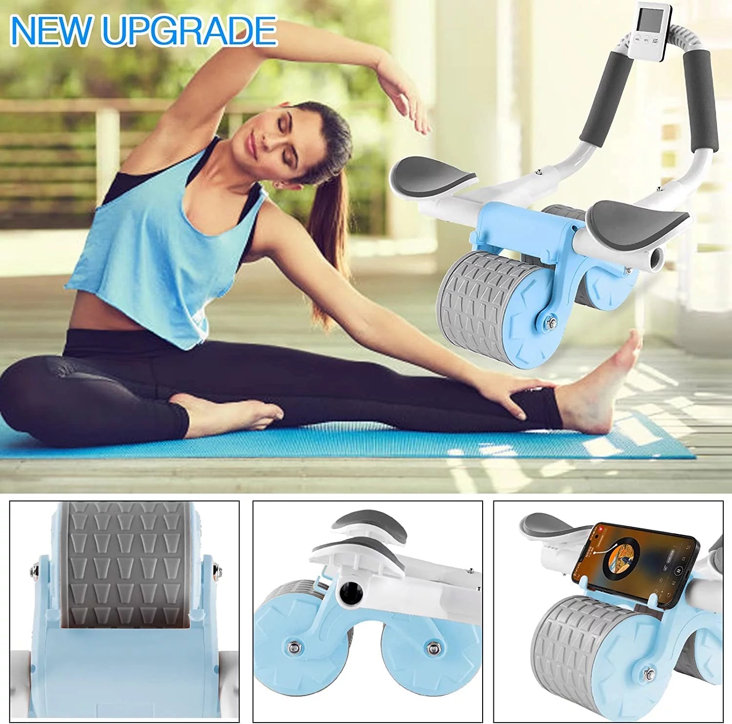 2025 Timer Ab Abdominal Exercise Roller Elbow Support